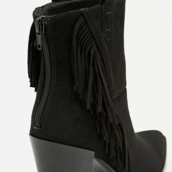 Kaiya Black Fringe Boots - Picture 5 of 8